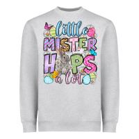 Heather Grey Easter Day Little mister hops a lot Heavyweight Sweatshirt - OliviaCreatesArt