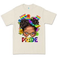 Bone LGBTQ+ Messy Bun Mom Pride With Flower Premium Tee - BundleAndBundleShop