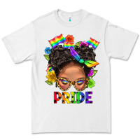 Lgbtq+ Messy Bun Mom Pride With Flower Premium Tee | Teevron