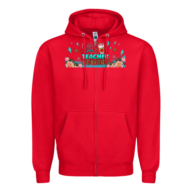 Coffe Gives Me Teacher Powers Libbey Glass Zipper Hoodie by BundleAndBundleShop | Teevron