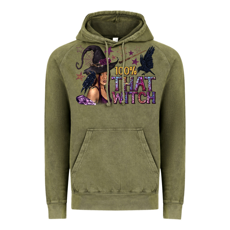 100% That Witch Black Afro Witch Vintage Hoodie by texasbilliewilder | Teevron