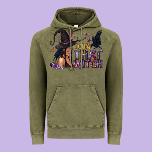 100% That Witch Black Afro Witch Vintage Hoodie Designed By Texasbilliewilder
