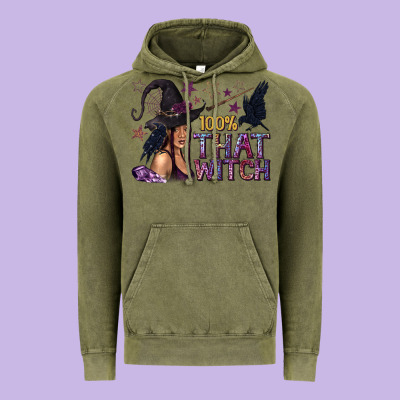 100% That Witch Black Afro Witch Vintage Hoodie Designed By Texasbilliewilder