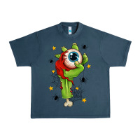 Midnight Navy Zombie Hand with Eyeball Urban Heavy Tee - texasbilliewilder