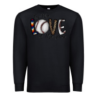 Black for the love of the game baseball Premium Sweatshirt - CowhideDigitalArt