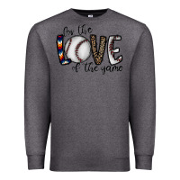 Charcoal Heather for the love of the game baseball Premium Sweatshirt - CowhideDigitalArt