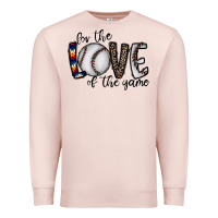 Pale Pink for the love of the game baseball Premium Sweatshirt - CowhideDigitalArt