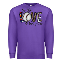 Purple for the love of the game baseball Premium Sweatshirt - CowhideDigitalArt