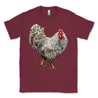 Burgundy dominique rooster Classic Tee - LillyAllenDesigns