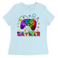 Baby Blue Western Gaymer Ladies Tee - BundleAndBundleShop