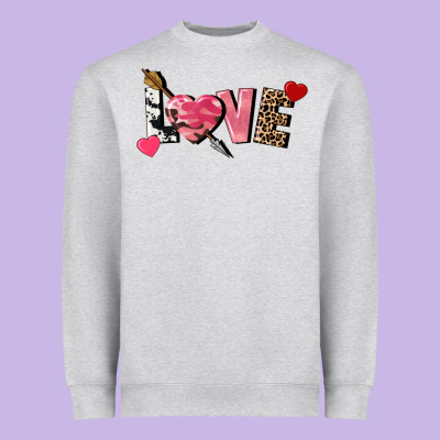 Love Valentine's Day Heavyweight Sweatshirt Designed By Fadigitalartstudio