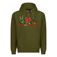 Army Green Peace Love Nutcrackers Premium Hoodie - BundleAndBundleShop