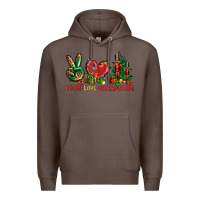 Coffee Peace Love Nutcrackers Premium Hoodie - BundleAndBundleShop
