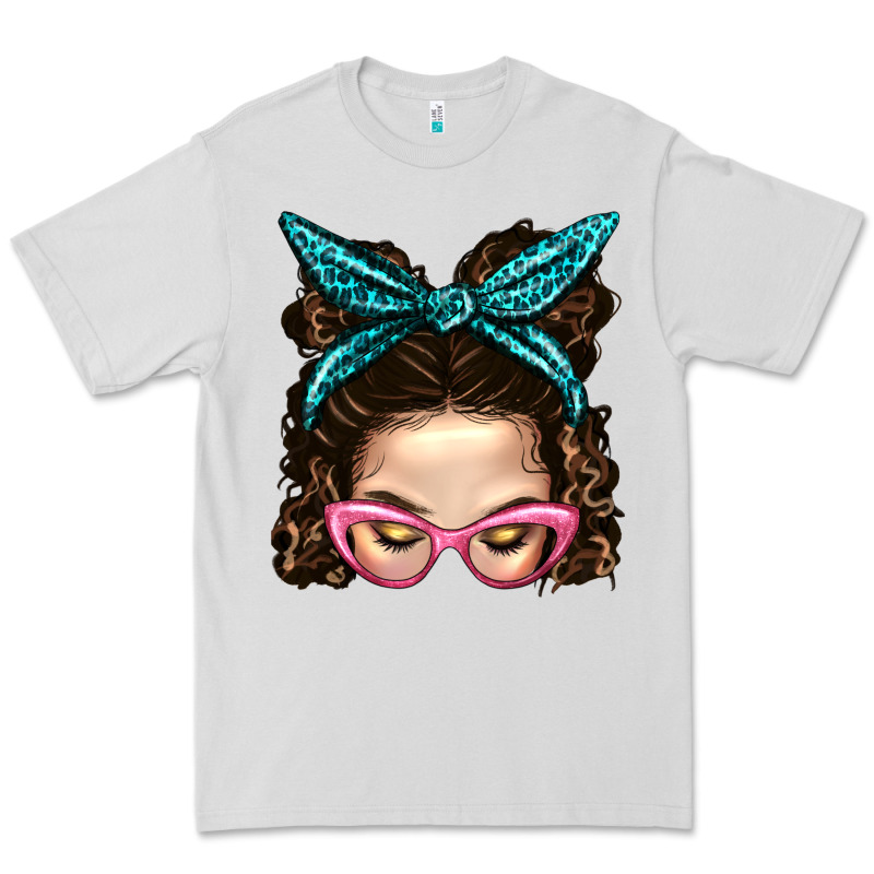 Messy Bun Mom With Leopard Bandana Premium Tee by BundleAndBundleShop | Teevron