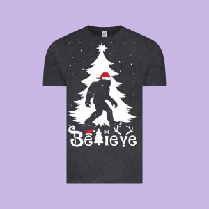Bigfoot Christmas Shirt Vintage Tee Designed By Designefamous