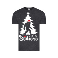 Vintage Black bigfoot christmas shirt Vintage Tee - DesigneFamous