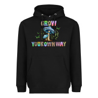 Black grow your own way Heavyweight Hoodie - CowhideDigitalArt