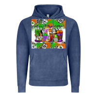 Vintage Denim Halloween Coffee Cups Vintage Hoodie - texasbilliewilder