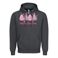 Smoke Merry Christmas Trees Zipper Hoodie - FaDigitalArtStudio