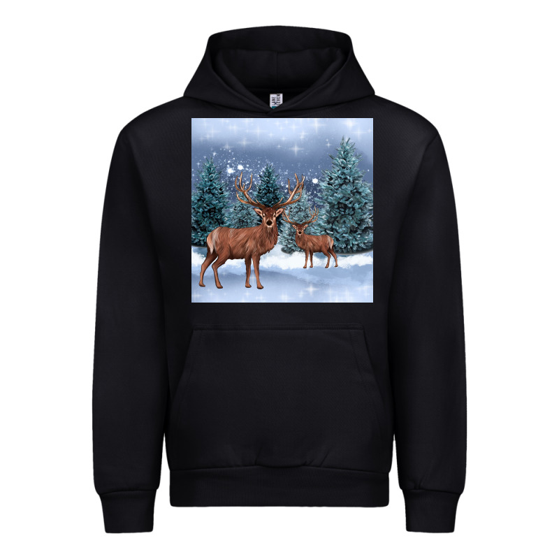 Winter Deer Urban Hoodie by BarkalooDesign | Teevron