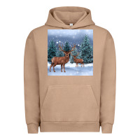 Pigment Burro winter deer Urban Hoodie - BarkalooDesign