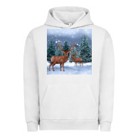 Pigment Lunar Rock winter deer Urban Hoodie - BarkalooDesign