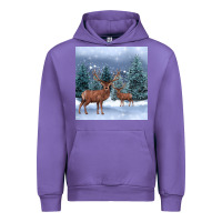 Tulip winter deer Urban Hoodie - BarkalooDesign