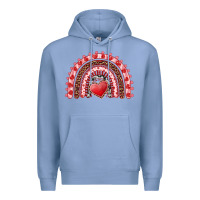 Colony Blue valentines day rainbow with heart Premium Hoodie - RanaPortraitStore