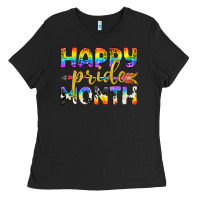 Black Western Happy Pride Month LGBTQ+ Ladies Tee - BundleAndBundleShop