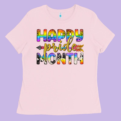 Western Happy Pride Month Lgbtq+ Ladies Tee Designed By Bundleandbundleshop