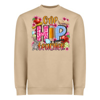 Mushroom Easter Day One hip Teacher Heavyweight Sweatshirt - OliviaCreatesArt
