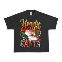 Pigment Black Howdy Santa Urban Heavy Tee - NancyCooperArtShop