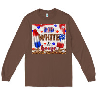Chestnut red white and booze Long Sleeve Tee - TumblerDesignByShophia