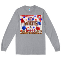 Heather Grey red white and booze Long Sleeve Tee - TumblerDesignByShophia