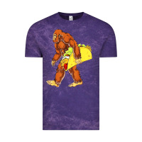 Cloud Purple bigfoot carrying taco Vintage Tee - DesigneFamous