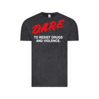Vintage Black d a r e anti drugs Vintage Tee - DesigneFamous