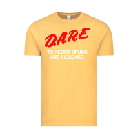Vintage Mustard d a r e anti drugs Vintage Tee - DesigneFamous