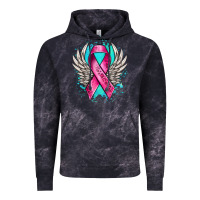 Cloud Black cancer ribbon with angel wings Vintage Hoodie - NancyCooperArtShop