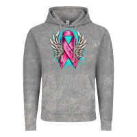 Cancer Ribbon With Angel Wings Vintage Hoodie | Teevron