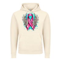 Vintage Artic cancer ribbon with angel wings Vintage Hoodie - NancyCooperArtShop