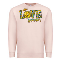 Pale Pink love summer Premium Sweatshirt - CowhideDigitalArt