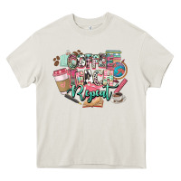 Cream coffee teach repeat teacher Heavy Core Tee - NancyCooperArtShop
