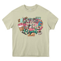 Mossy coffee teach repeat teacher Heavy Core Tee - NancyCooperArtShop