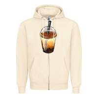 Sandshell Bobba cup Zipper Hoodie - FaDigitalArtStudio