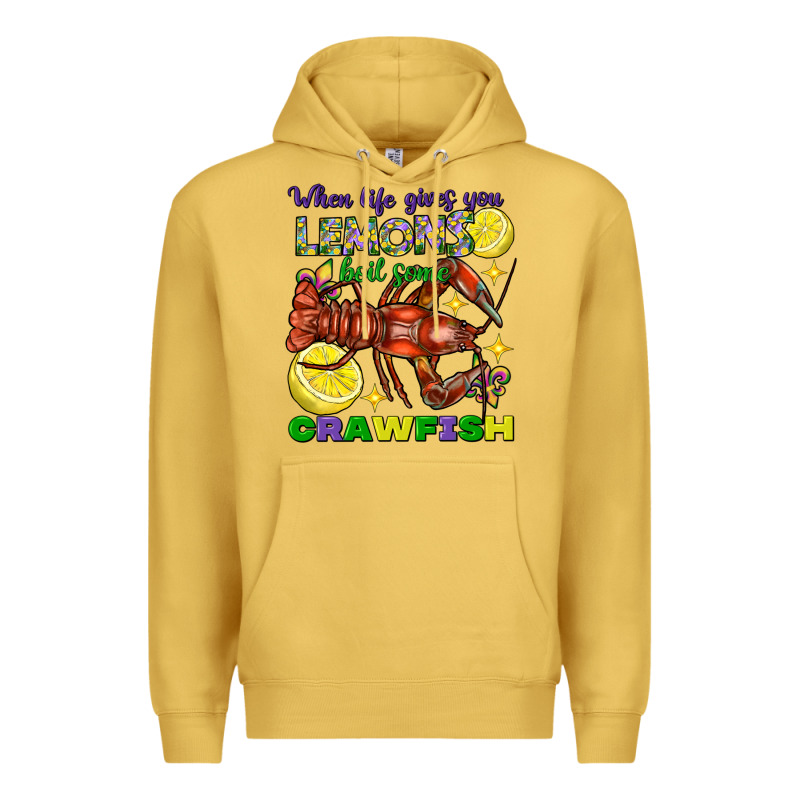 When Life Gives You Lemons Boil Some Crawfish Mardi Gras Premium Hoodie by FaDigitalArtStudio | Teevron