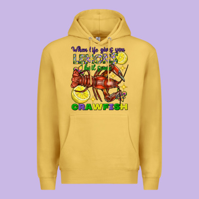When Life Gives You Lemons Boil Some Crawfish Mardi Gras Premium Hoodie Designed By Fadigitalartstudio
