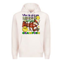 Pale Pink When Life Gives You Lemons Boil Some Crawfish Mardi Gras Premium Hoodie - FaDigitalArtStudio