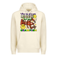 Sandshell When Life Gives You Lemons Boil Some Crawfish Mardi Gras Premium Hoodie - FaDigitalArtStudio