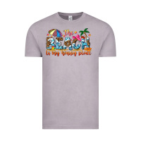 Vintage Zinc the beach is my happy place Vintage Tee - NancyCooperArtShop