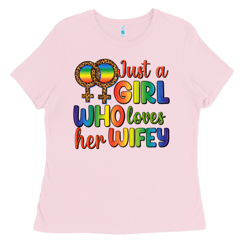 Just A Girl Who Loves Her Wifey Ladies Tee by BundleAndBundleShop | Teevron